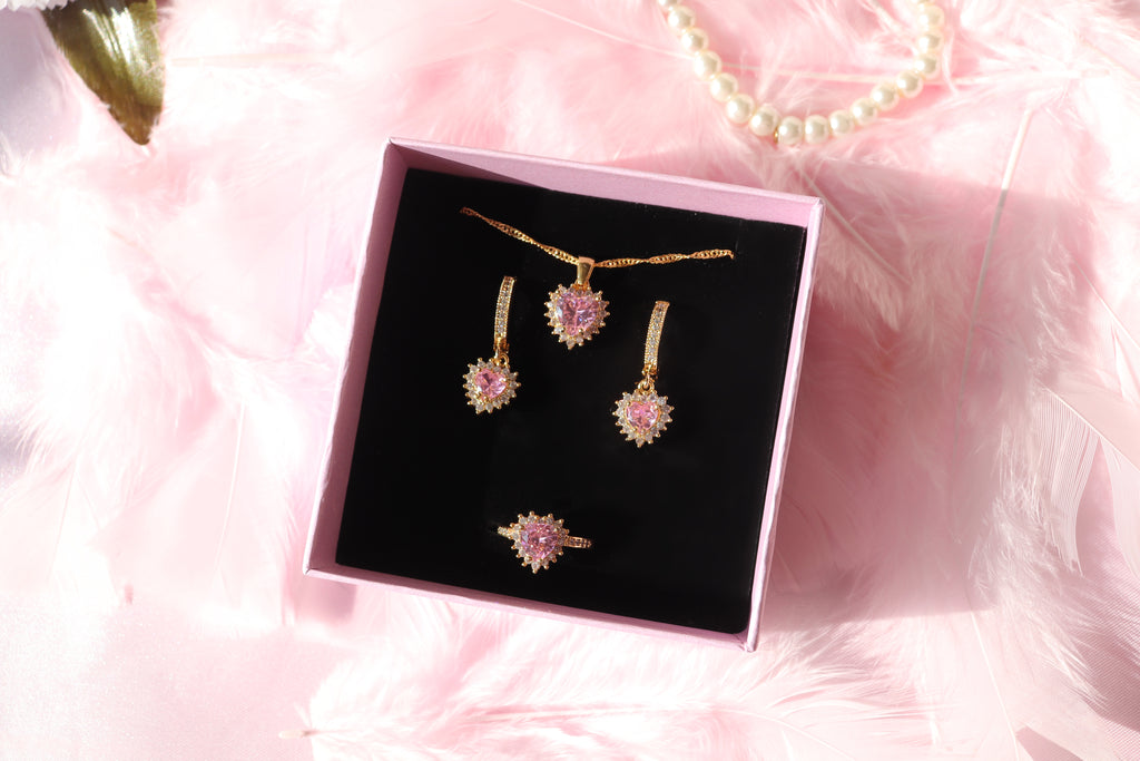 Pink Royal Heart Set