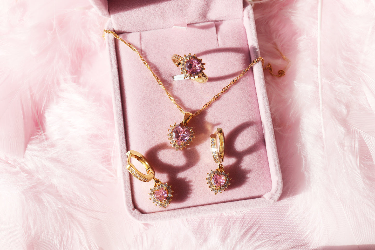 Pink Royal Heart Set