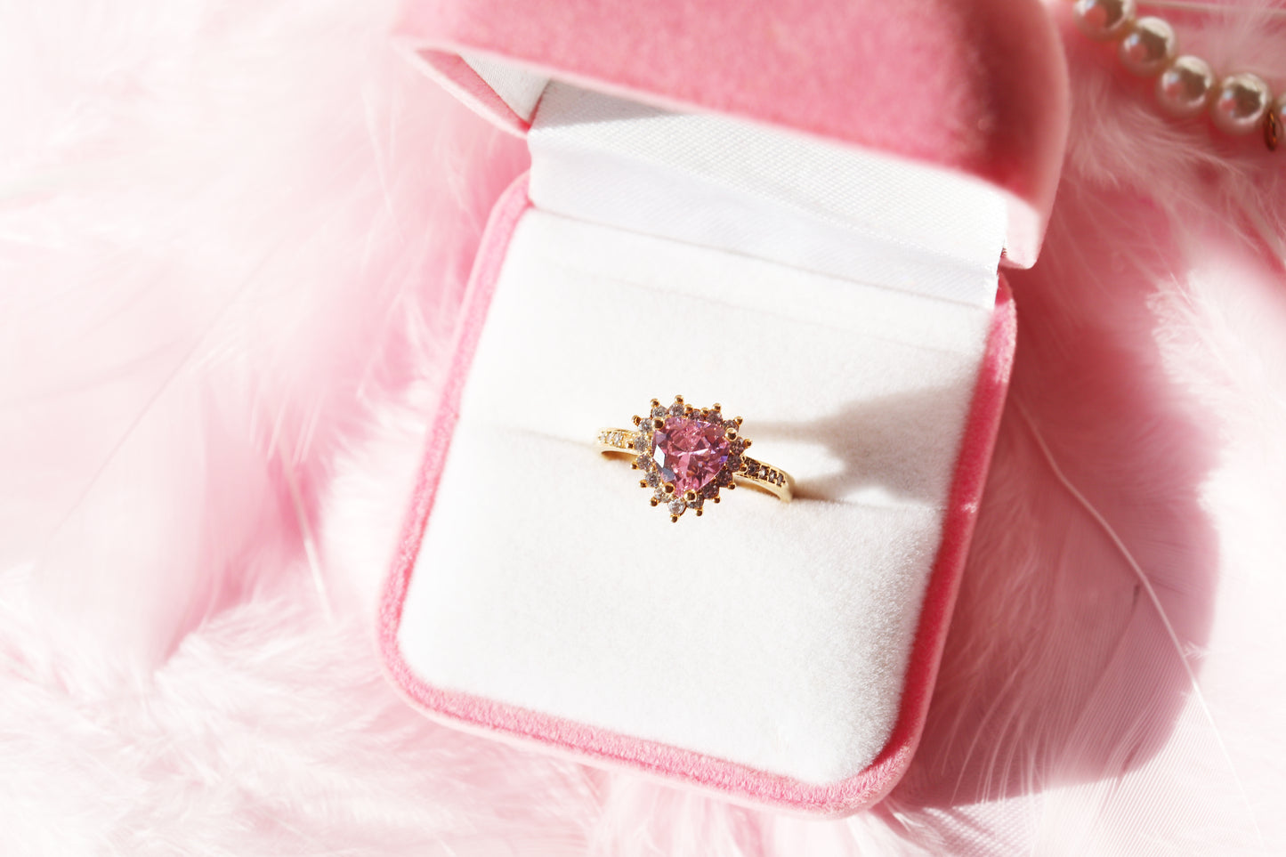 Pink Royal Heart Ring