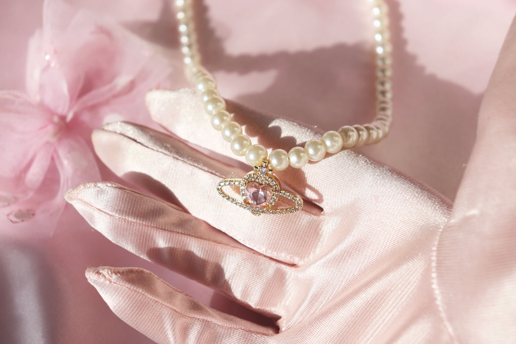 Saturn Pearl Necklace