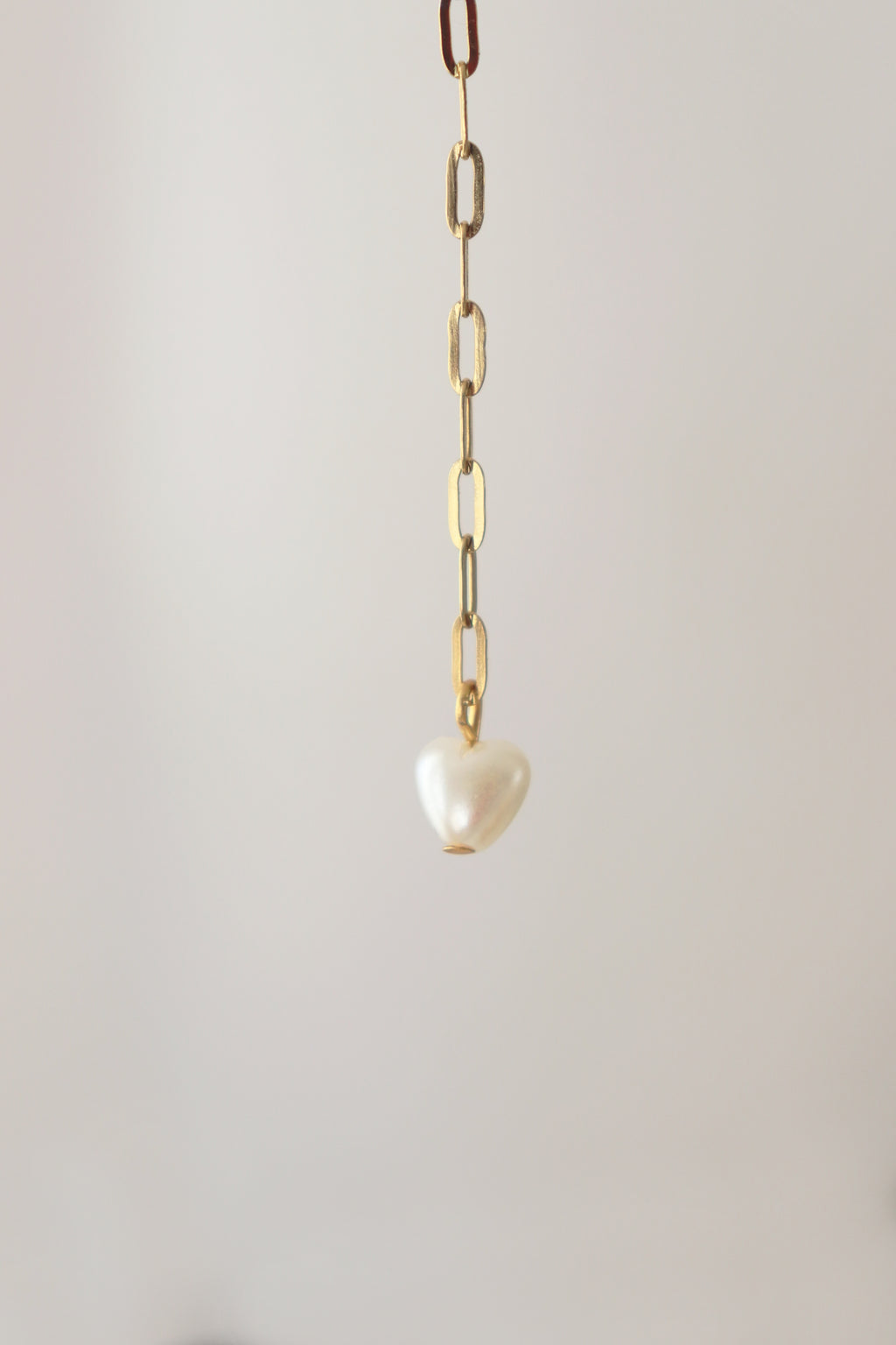 Pearl Back & Lariat Necklace – Steel Paperclip Chain