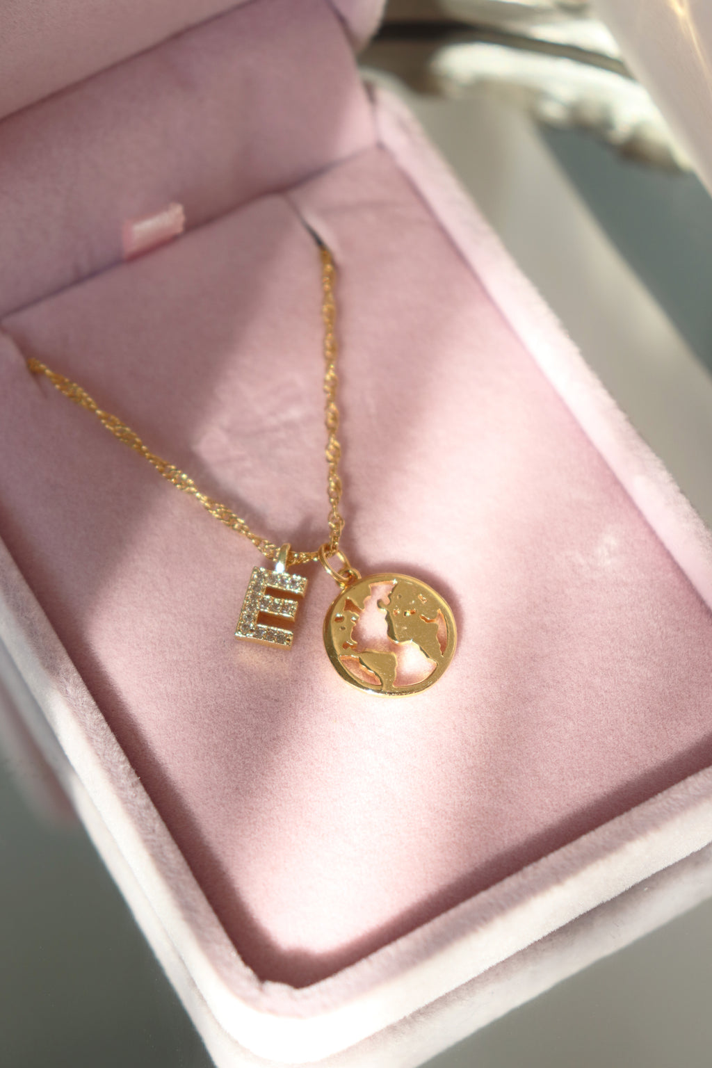 My World Initial Necklace