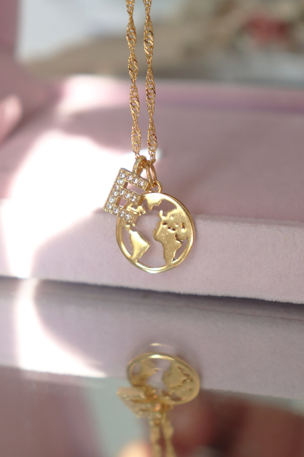 My World Initial Necklace