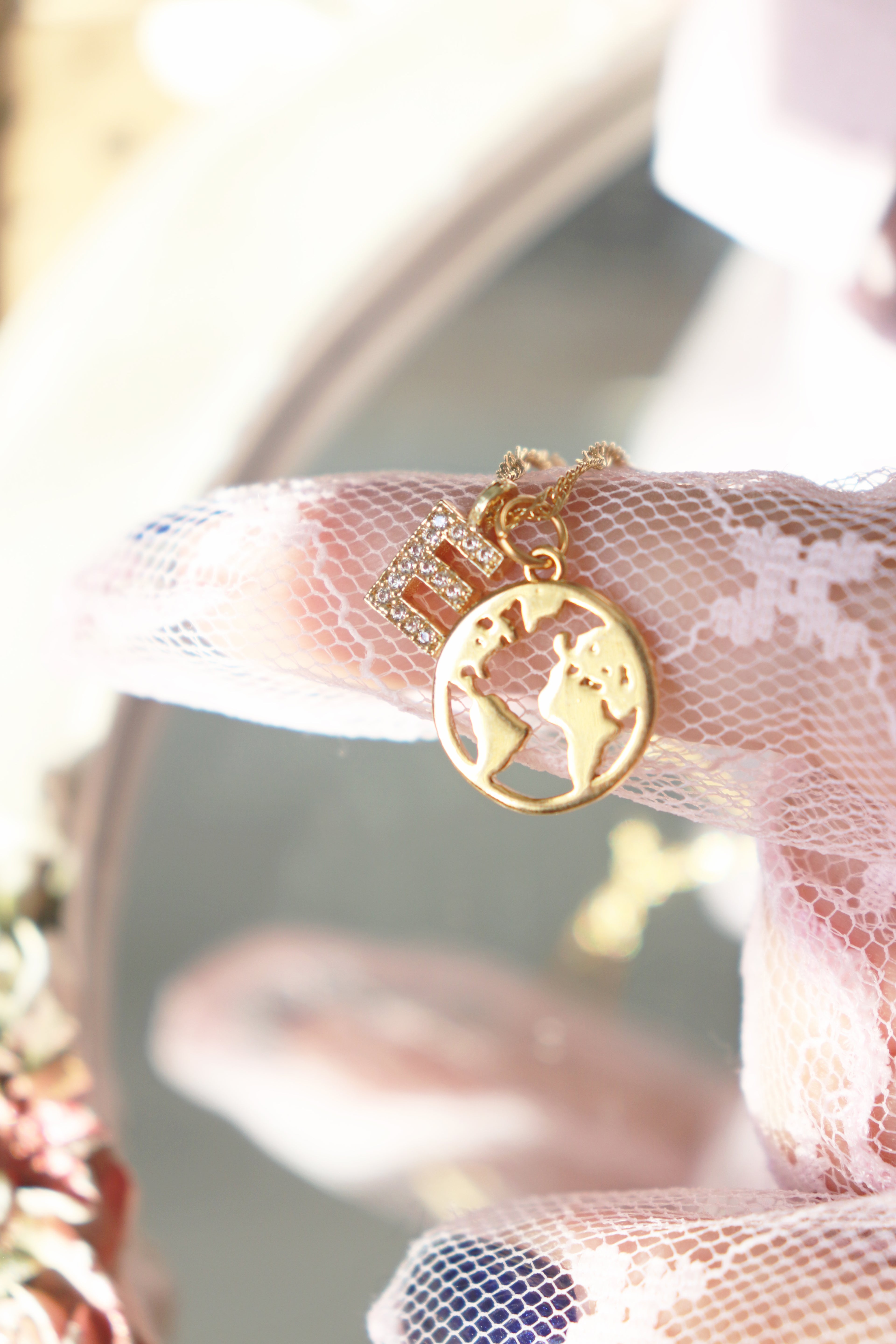 My World Initial Necklace