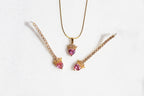 Princess Crown Necklace and Earrings Set