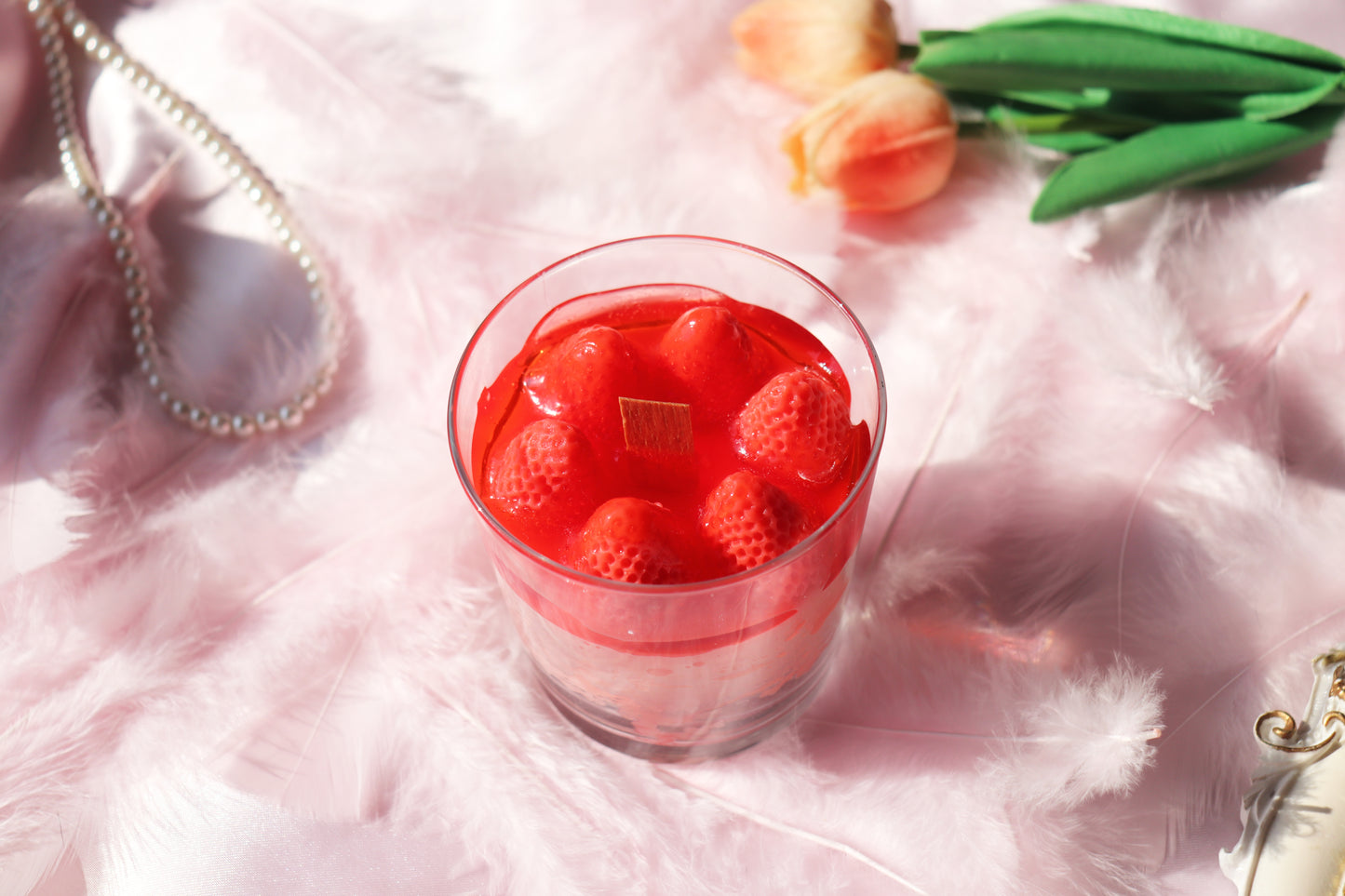 Strawberry Cake Candle