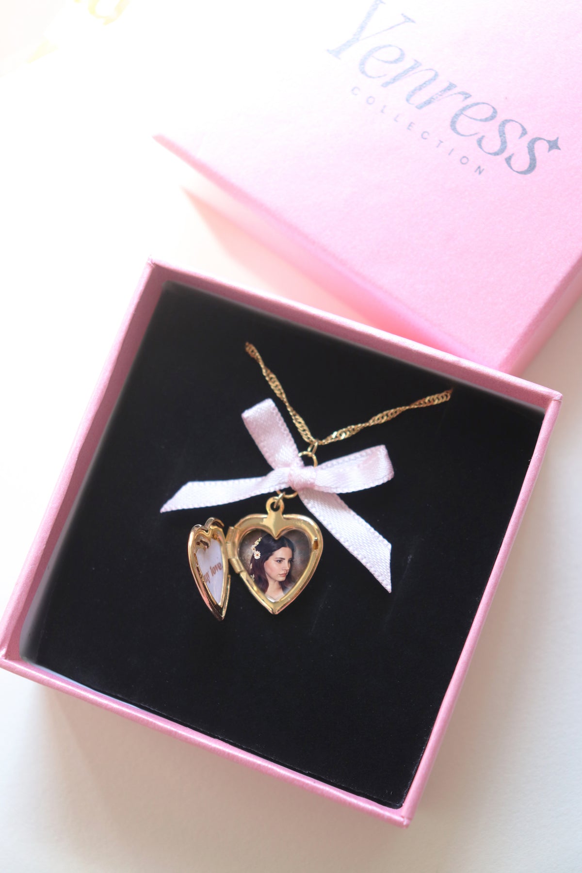 Pink Ribbon Locket Necklace