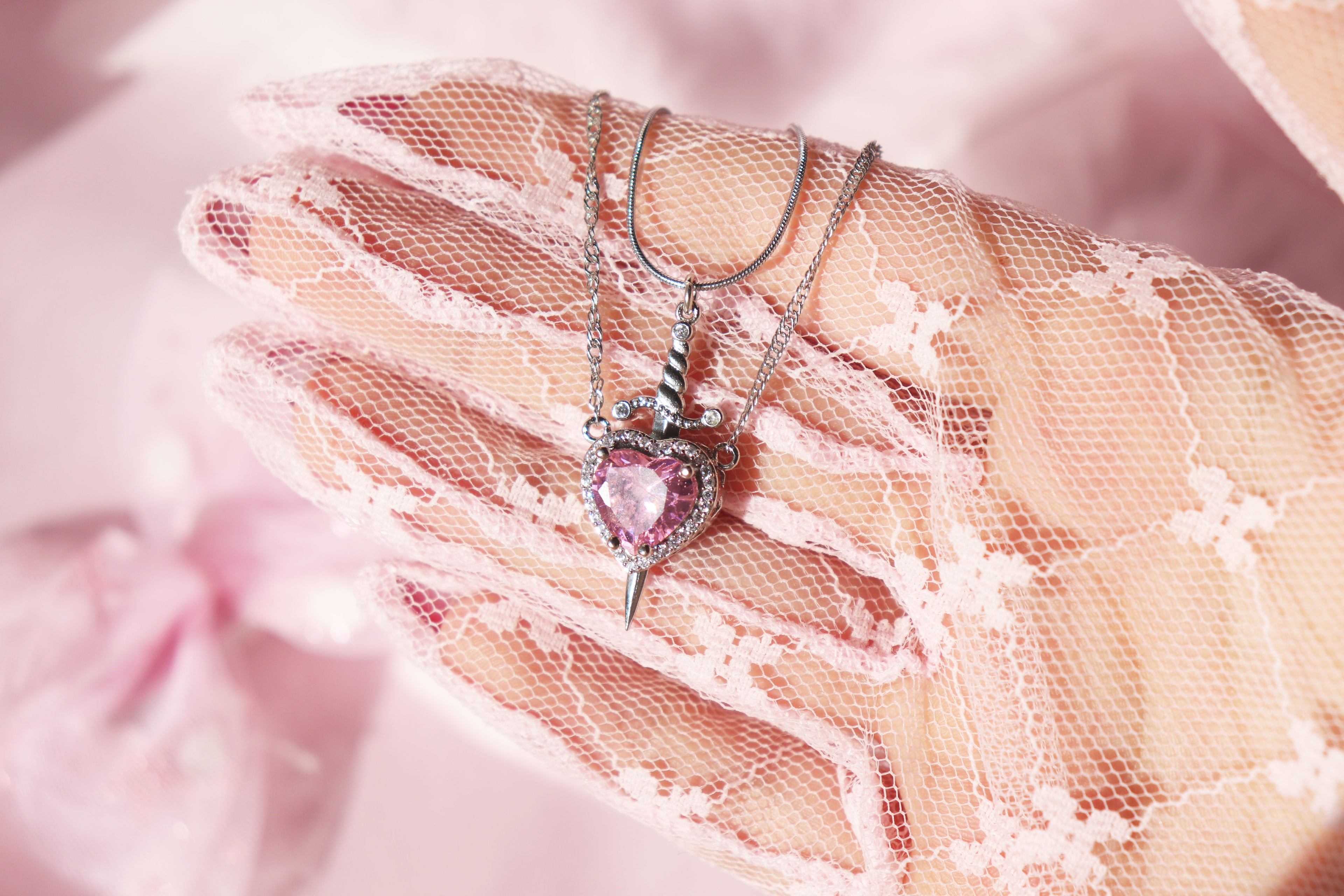 Heart & Sword Necklaces