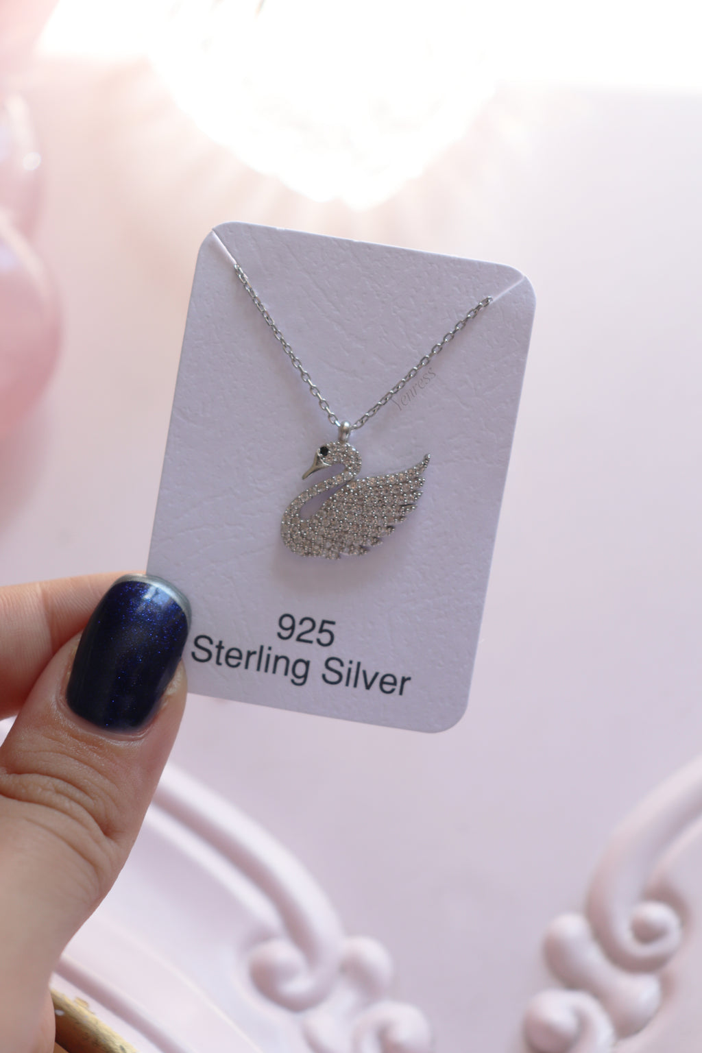Swan 925 Sterling Silver Necklace