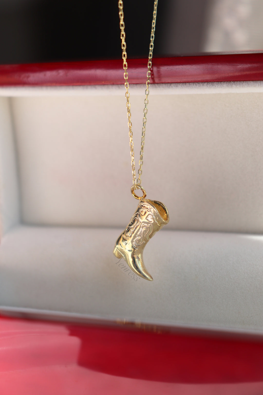 Cowboy Boot 925 Sterling Silver Necklace