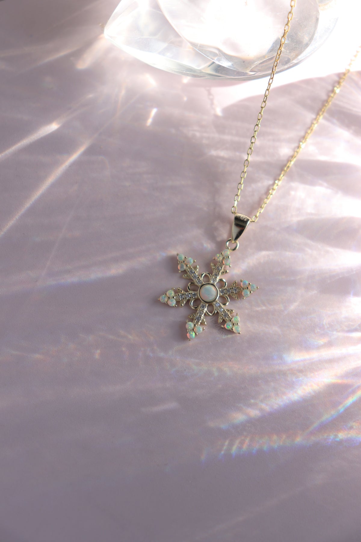 Snow Flake 925 Sterling Silver Necklace