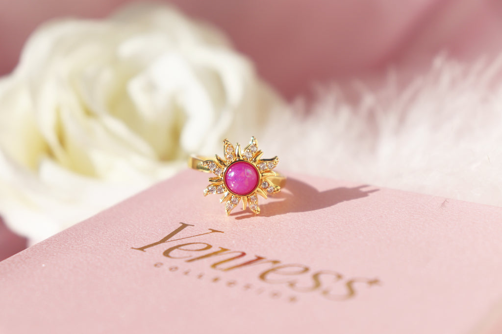 Spinning Rapunzel Sun Necklace & Ring Set