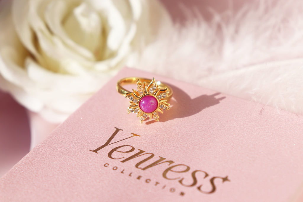Spinning Rapunzel Sun Necklace & Ring Set
