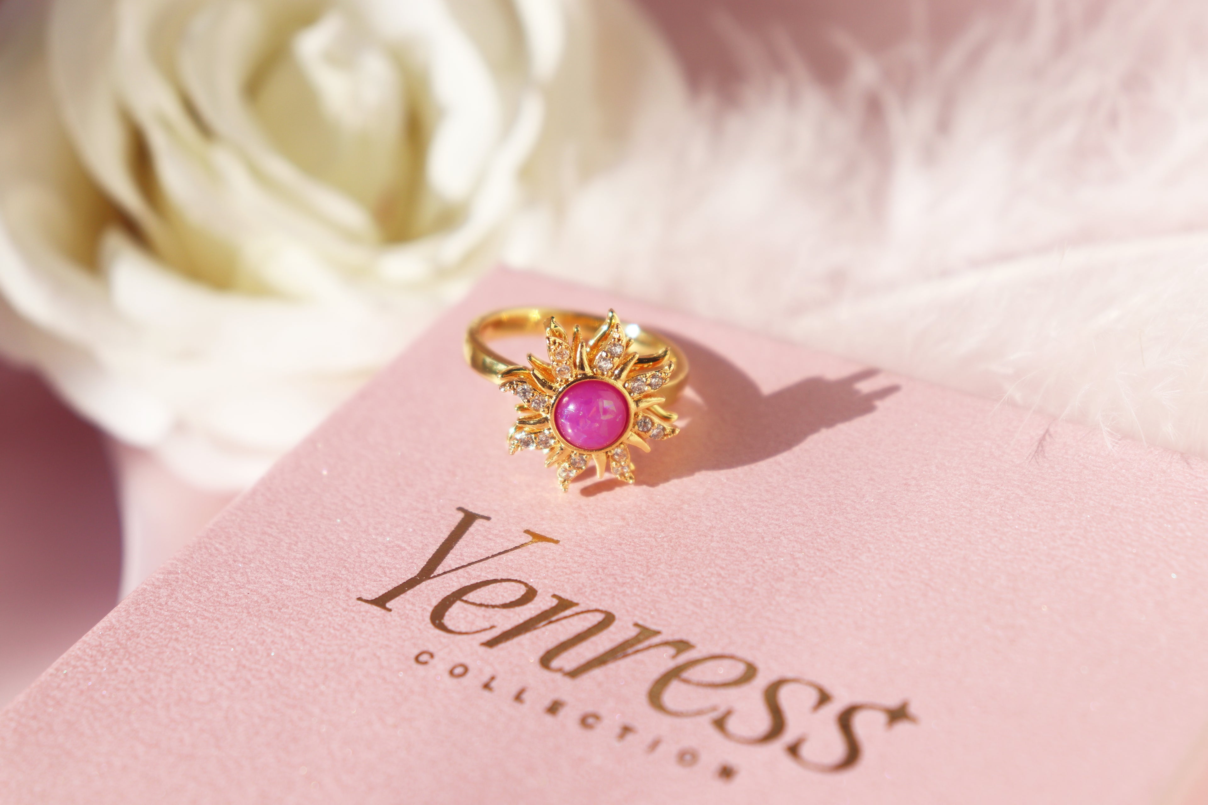 Spinning Rapunzel Sun Necklace & Ring Set