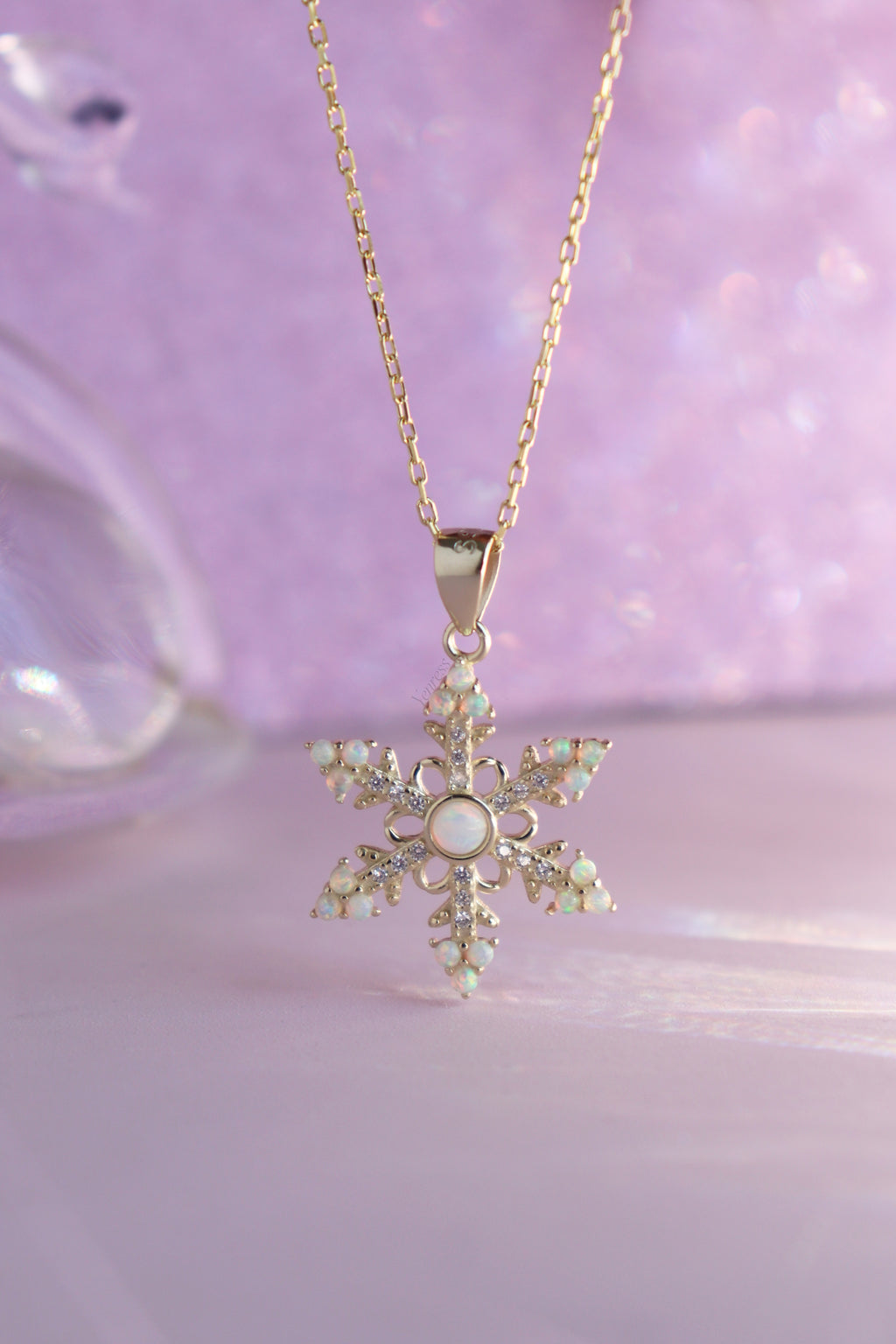 Snow Flake 925 Sterling Silver Necklace