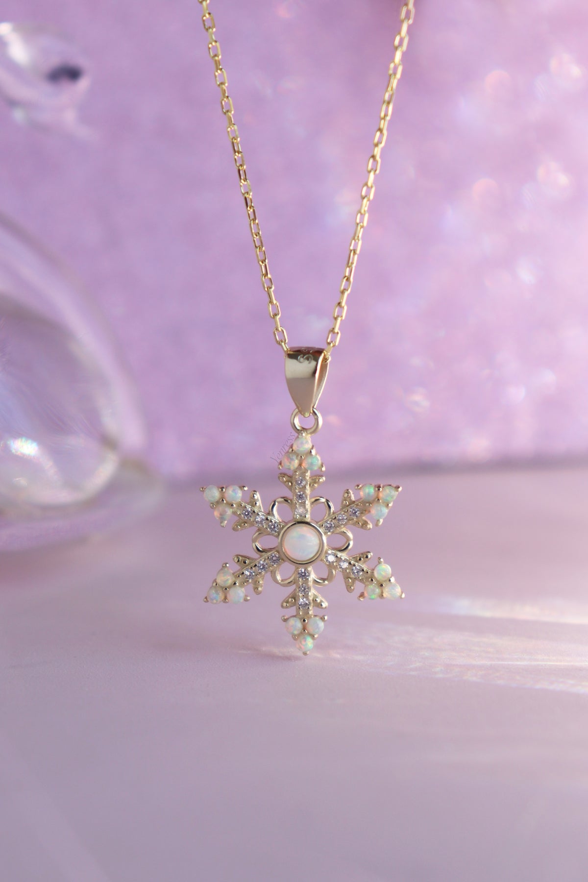 Snow Flake 925 Sterling Silver Necklace