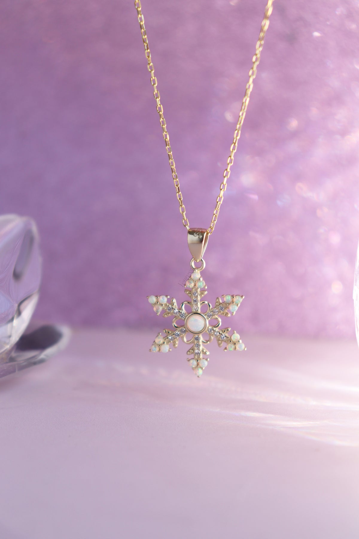 Snow Flake 925 Sterling Silver Necklace