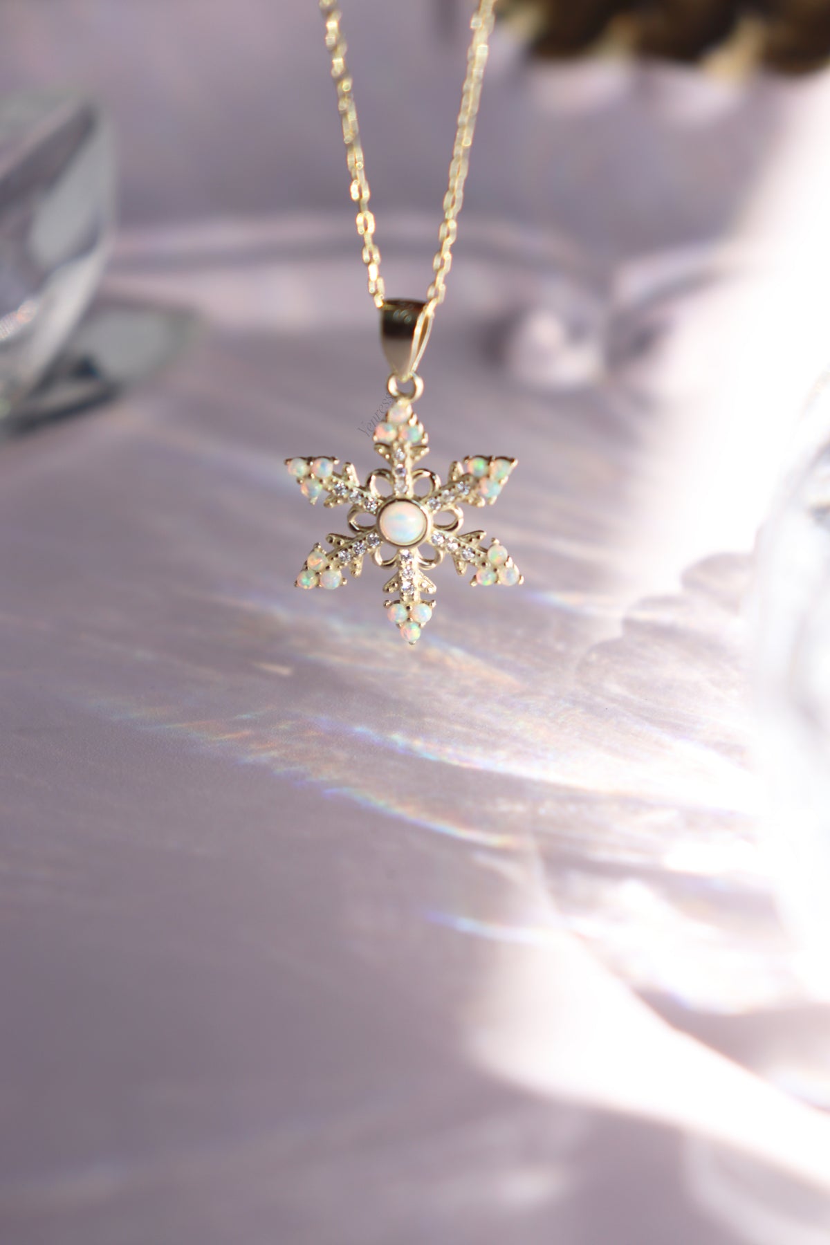 Snow Flake 925 Sterling Silver Necklace