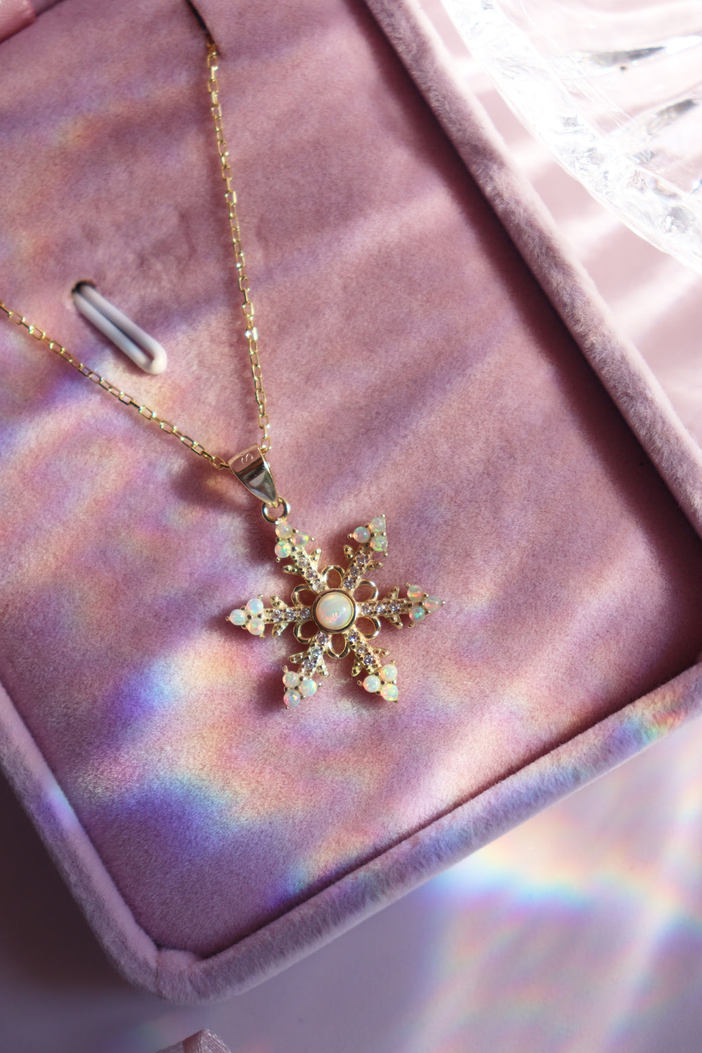 Snow Flake 925 Sterling Silver Necklace