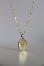 Starlight Oval Locket 925 Sterling Silver Necklace