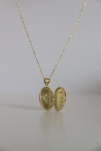Starlight Oval Locket 925 Sterling Silver Necklace