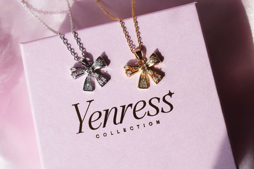 Coquette Ribbon Bow Necklace