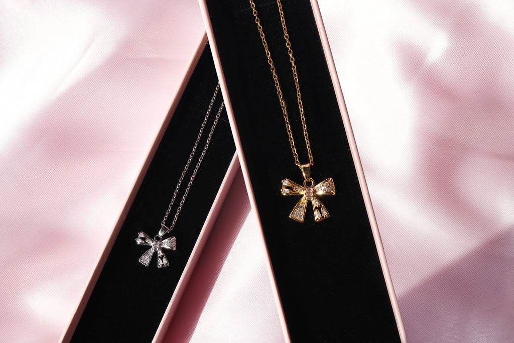 Coquette Ribbon Bow Necklace