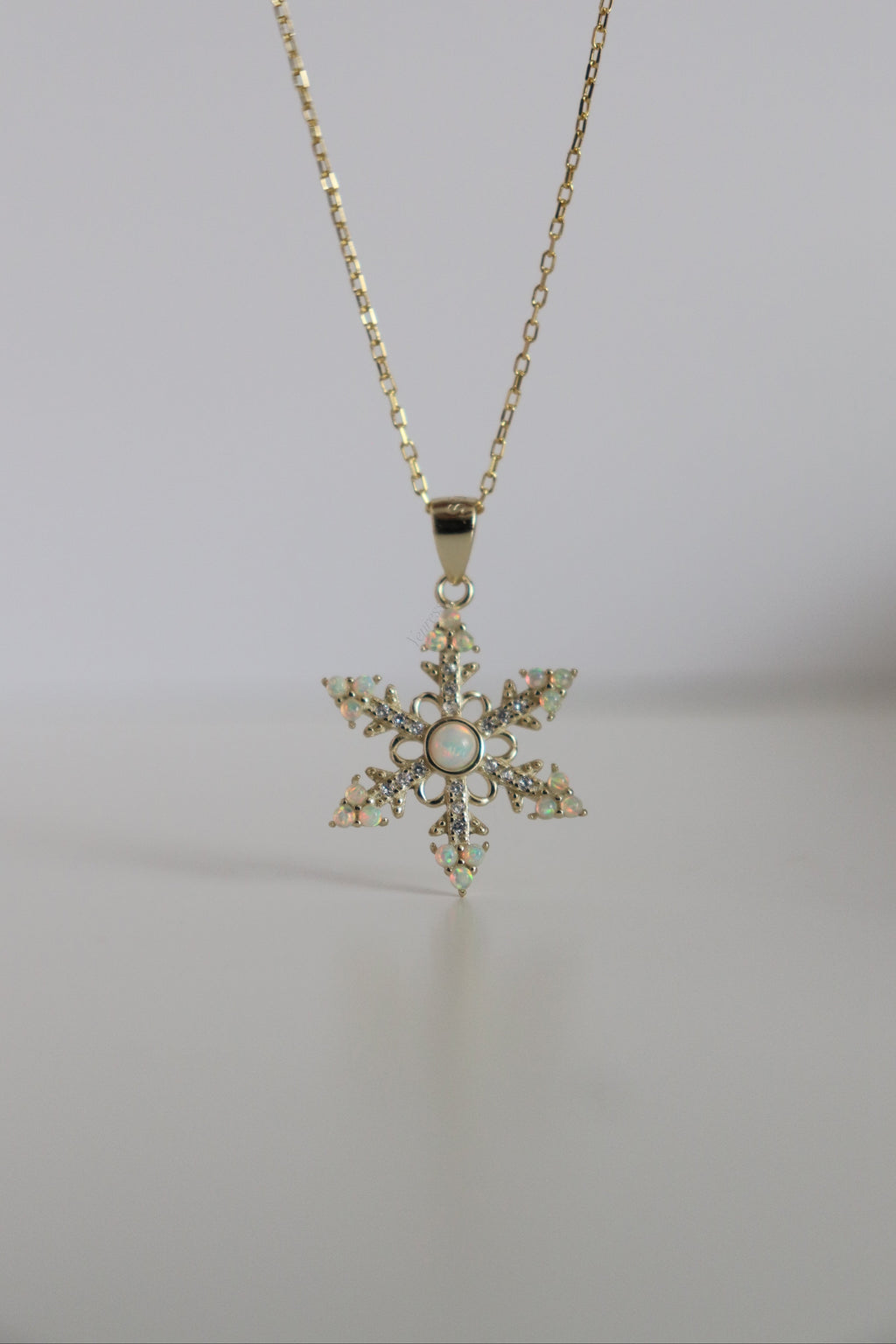 Snow Flake 925 Sterling Silver Necklace