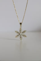 Snow Flake 925 Sterling Silver Necklace