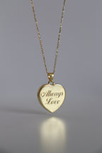 Always Love Heart Locket 925 Sterling Silver Necklace