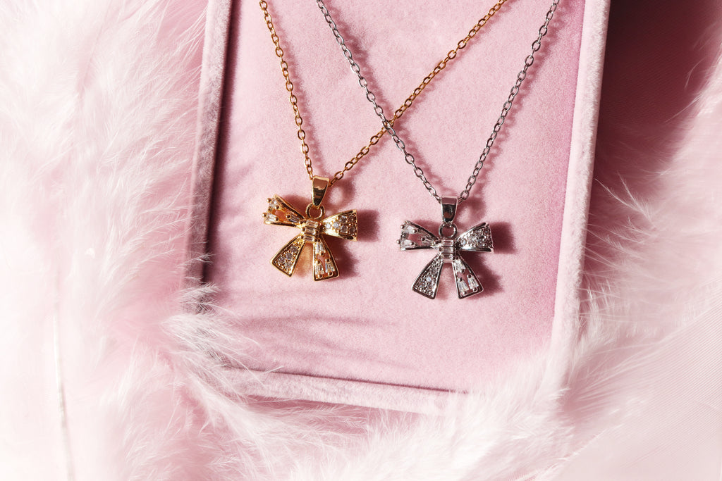 Coquette Ribbon Bow Necklace
