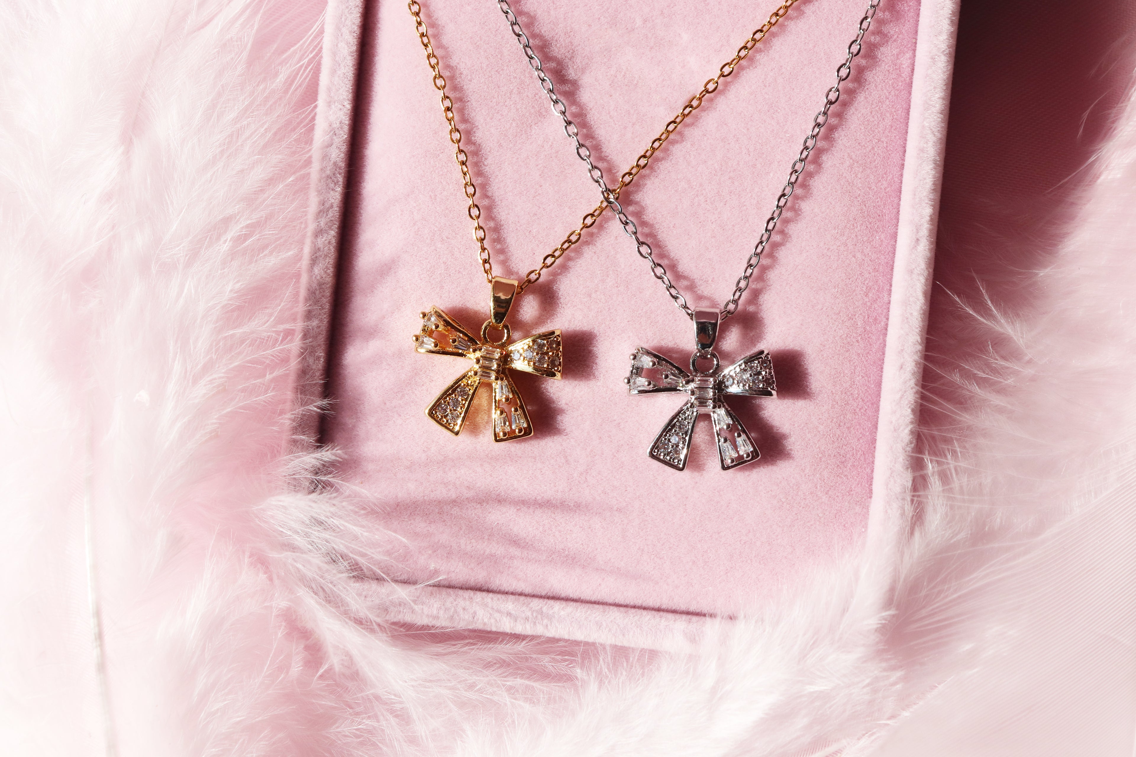 Coquette Ribbon Bow Necklace