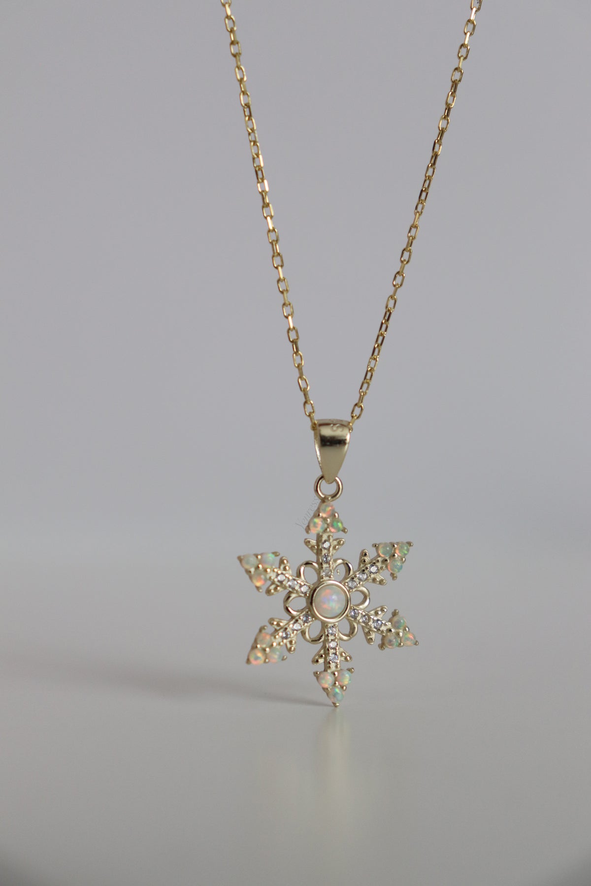 Snow Flake 925 Sterling Silver Necklace