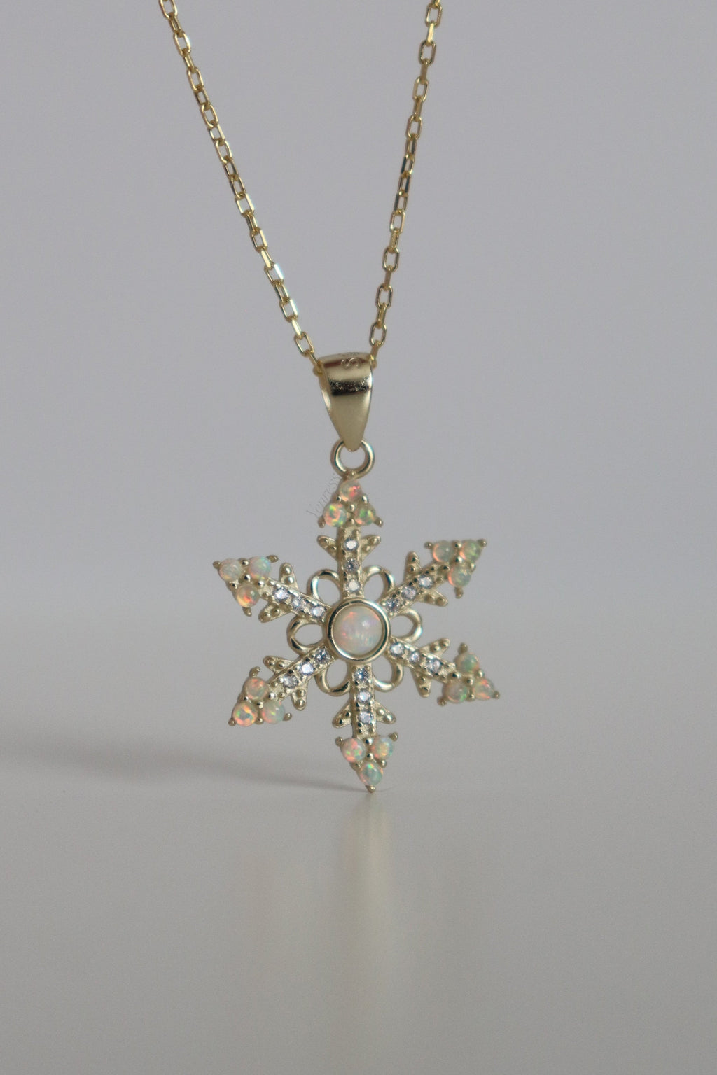 Snow Flake 925 Sterling Silver Necklace
