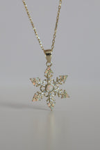 Snow Flake 925 Sterling Silver Necklace