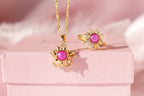 Spinning Rapunzel Sun Necklace & Ring Set