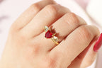Vampire's Heart Necklace & Ring Set