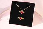 Vampire's Heart Necklace & Ring Set