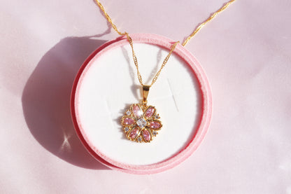 Dahlia Flower Necklace