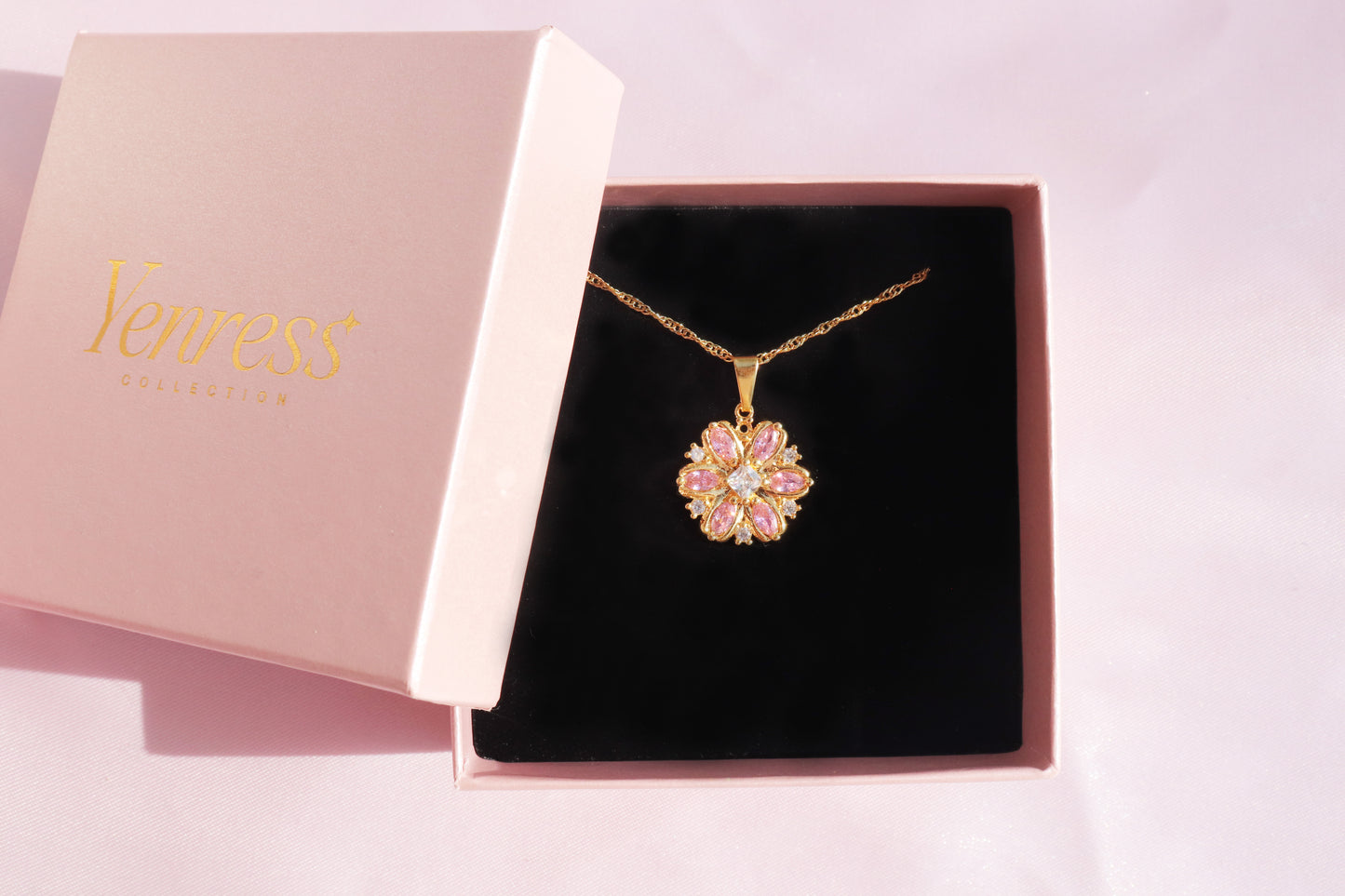 Dahlia Flower Necklace