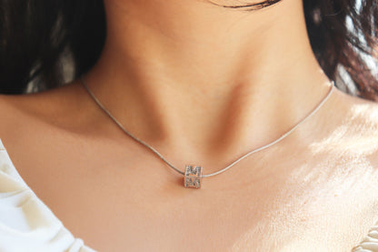 Cube Letter Necklace