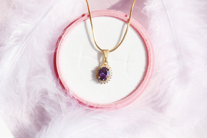 Rapunzel Necklace | Purple Zirconia Necklace