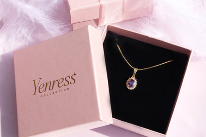 Rapunzel Necklace | Purple Zirconia Necklace