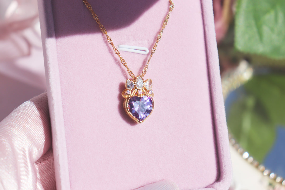 Rapunzel Crown Heart Necklace