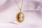 Vintage Woman Cameo Necklace