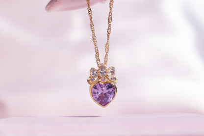 Rapunzel Crown Heart Necklace