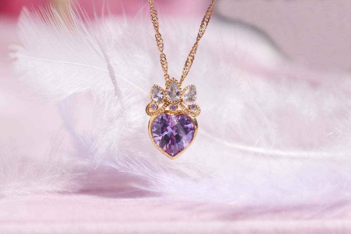 Rapunzel Crown Heart Necklace