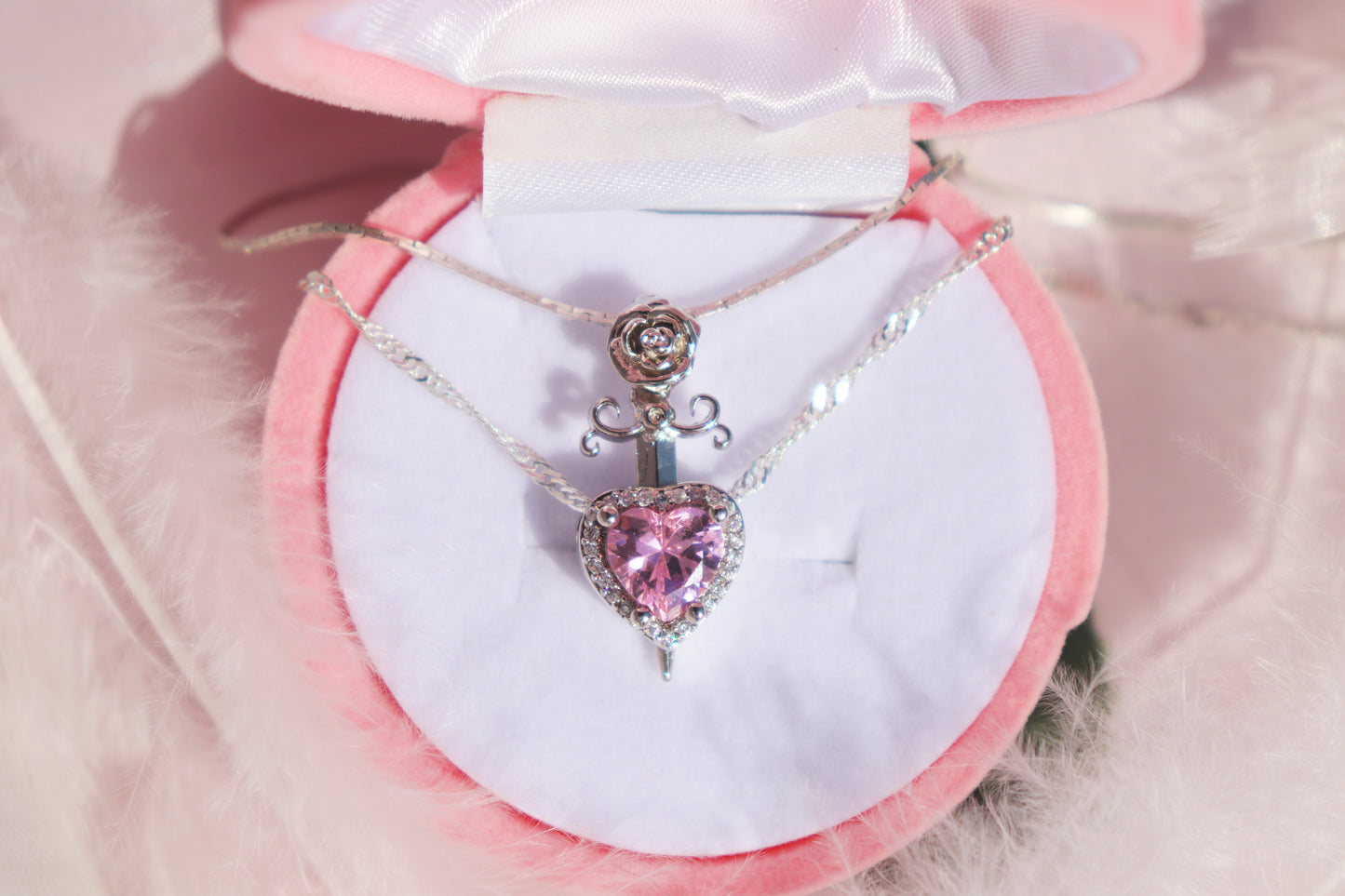 Heart and Sword Necklaces