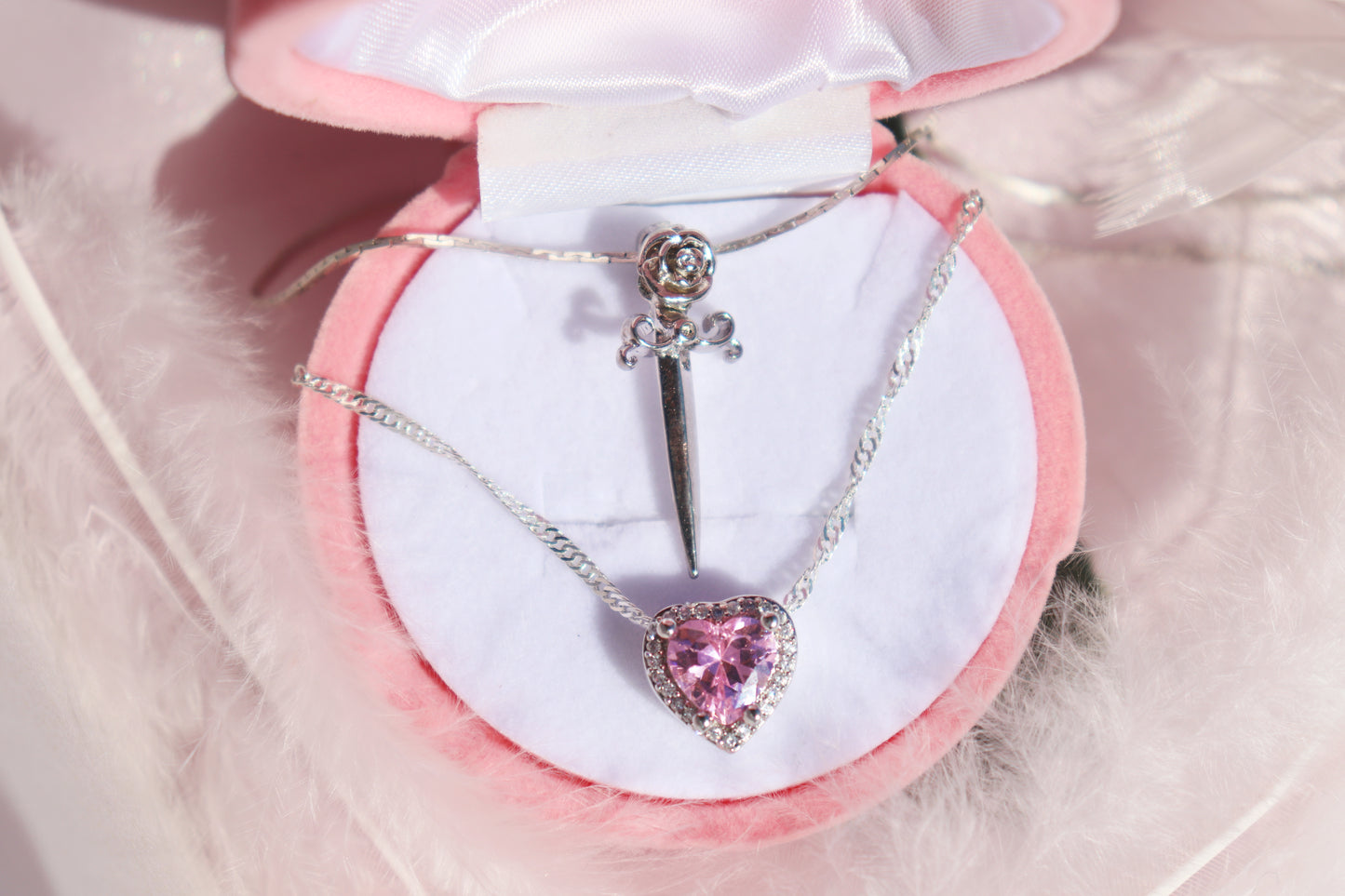 Heart and Sword Necklaces