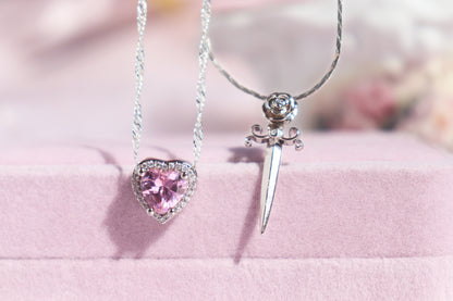 Heart and Sword Necklaces